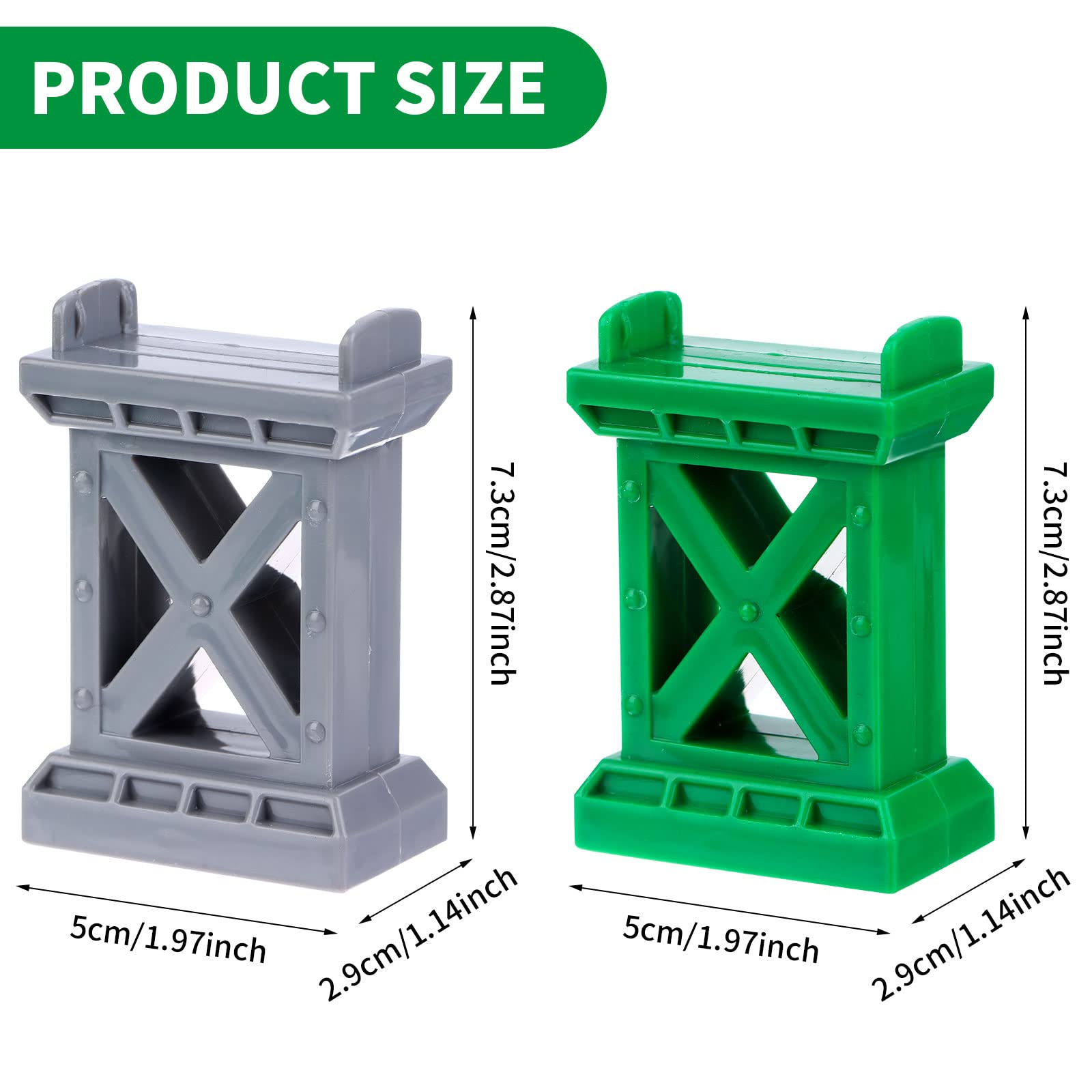 Ioffersuper train bridge pier green assembly highlights multi-level support for layouts.