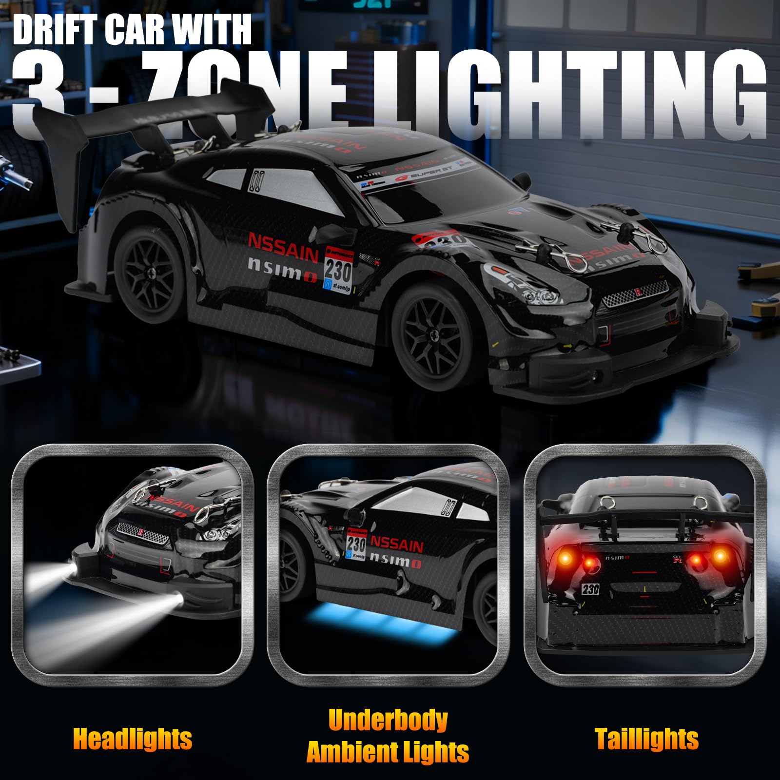 IOMDRWU RC Drift Car USB rechargeable battery for quick power swap