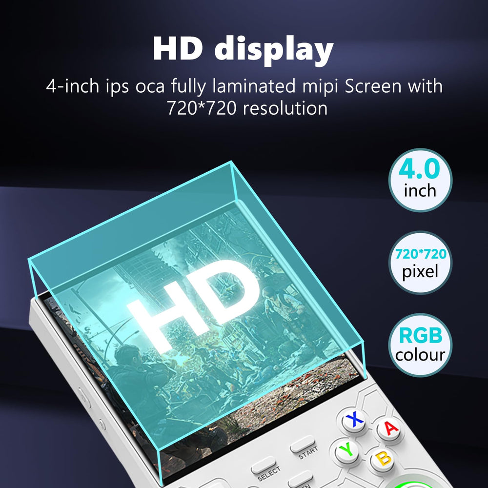 ioscre R36ULTRA 3000mAh battery offers hours of portable play.