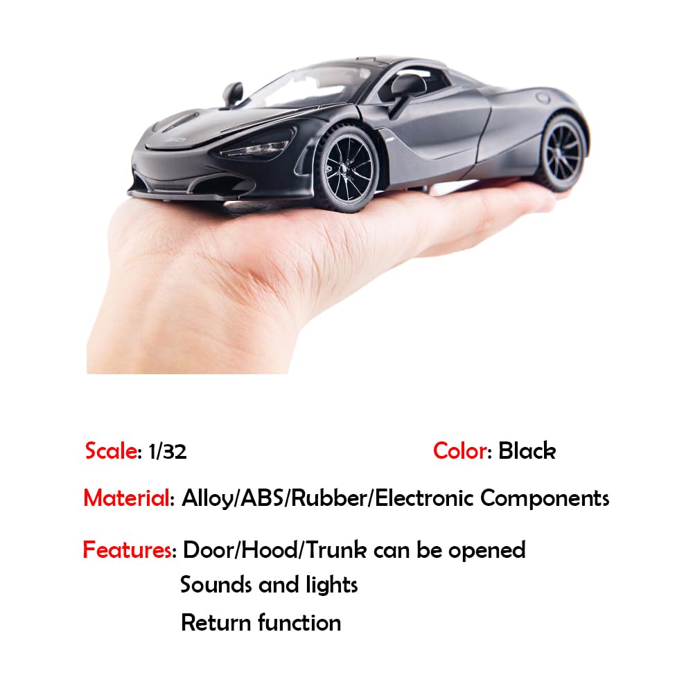 The iPariser McLaren 720S reveals detailed interior for realistic inspection.