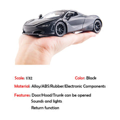 The iPariser McLaren 720S reveals detailed interior for realistic inspection.