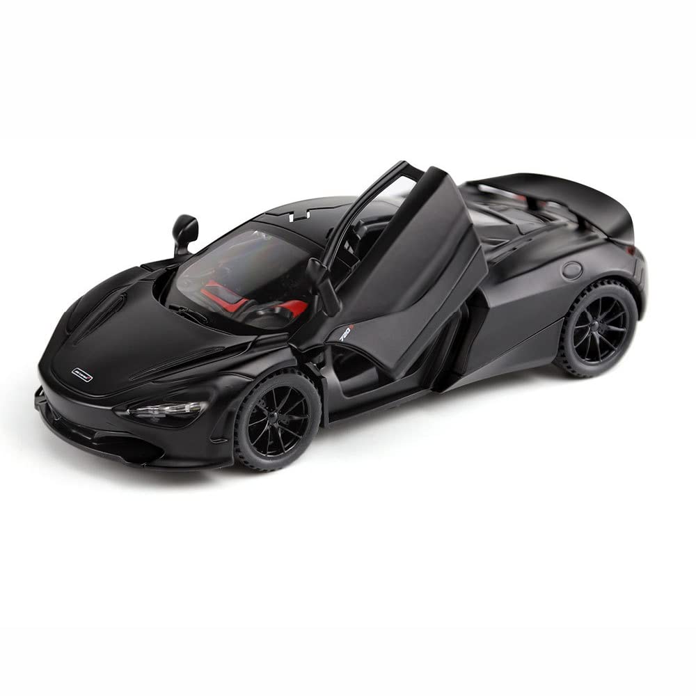 The iPariser alloy Black McLaren 720S front cover opens with lights for display.