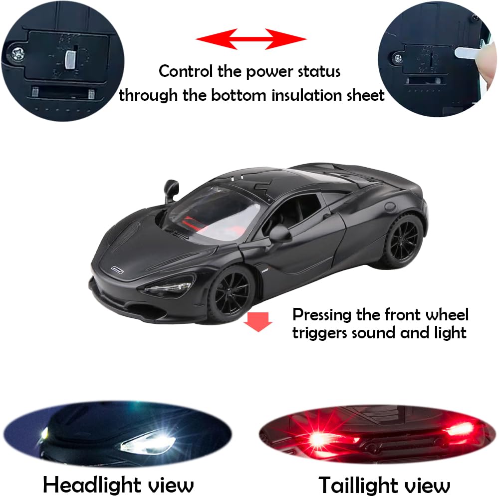 The iPariser 1:32 McLaren 720S uses pull-back action for tactile play.