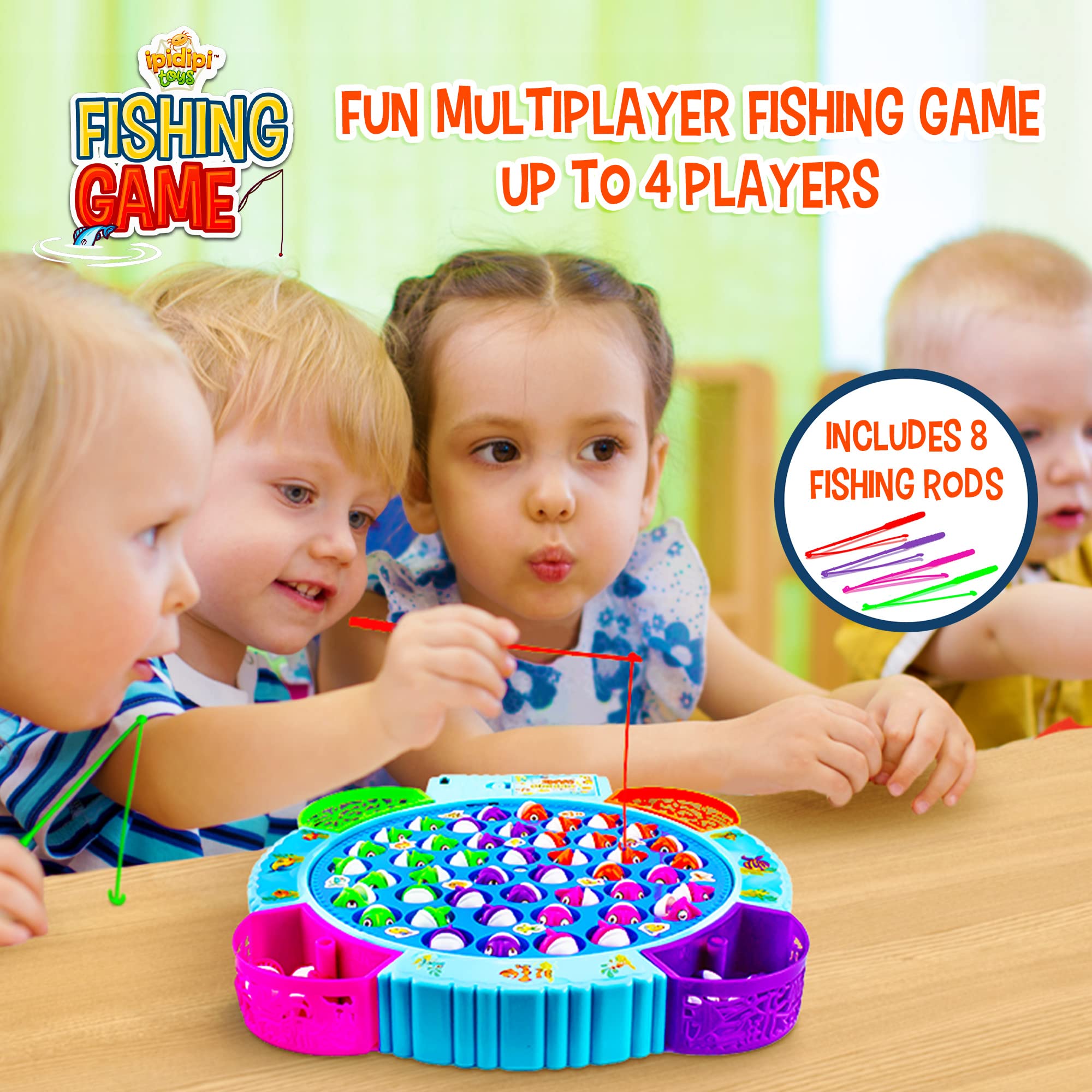 IPIDIPI TOYS eight fishing poles for group play and teamwork