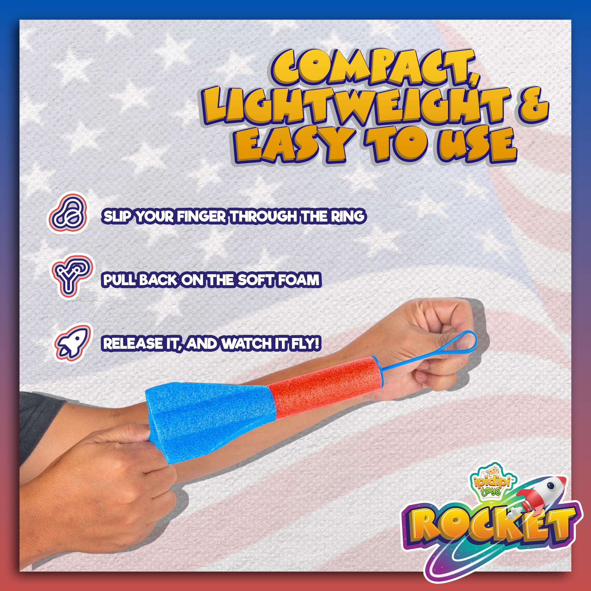 Durable foam construction supports repeated launches during parties and play