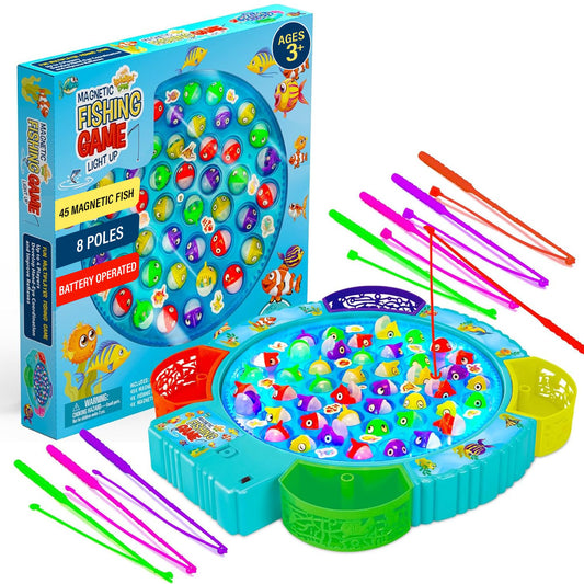 IPIDIPI TOYS fishing game with rotating board for kids' play and catching practice