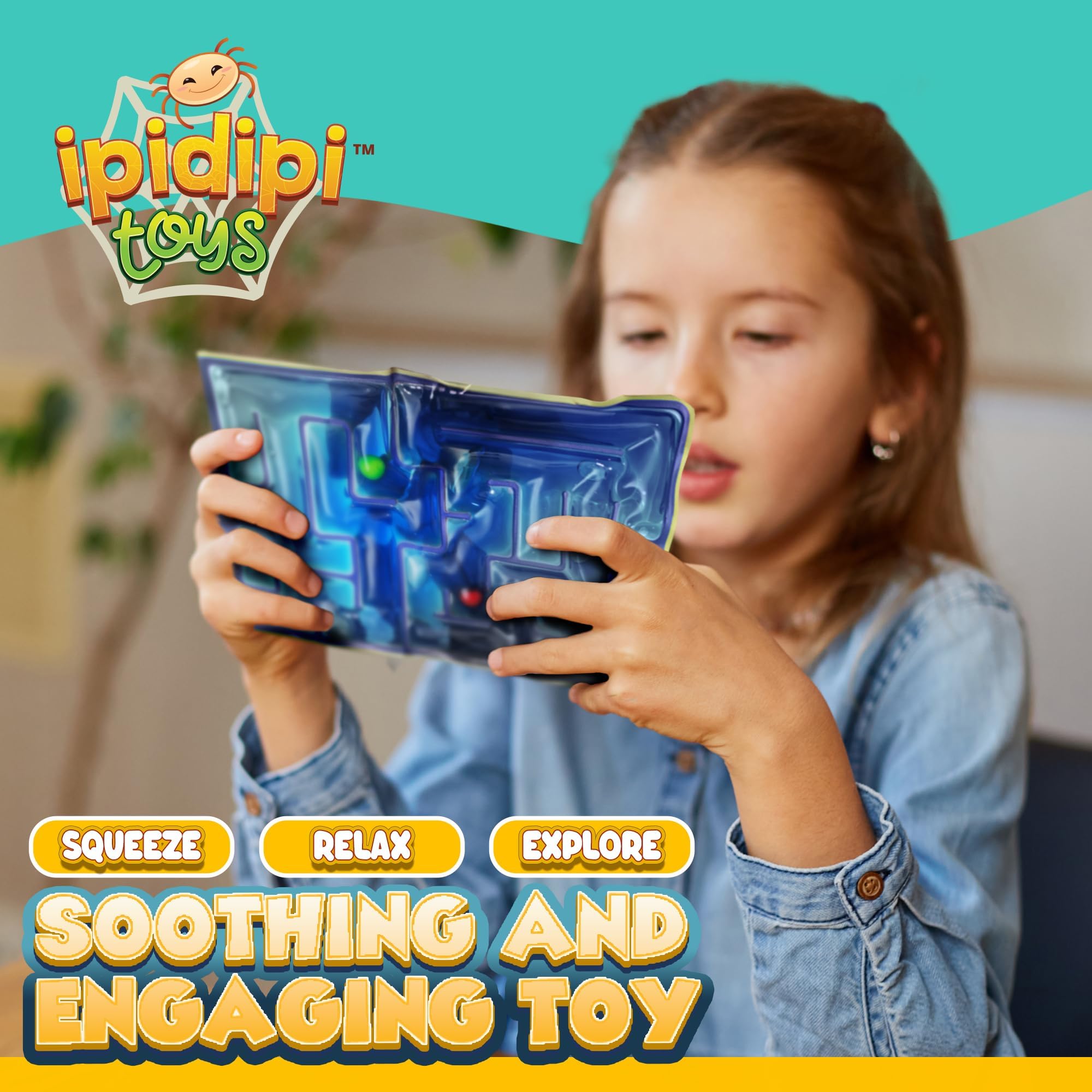 IPIDIPI TOYS squeezing action demonstrates soft, durable gel for sensory fidgeting.