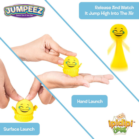 IPIDIPI TOYS Jumpeez emoji faces poppers showcase goofy expressions for group games.