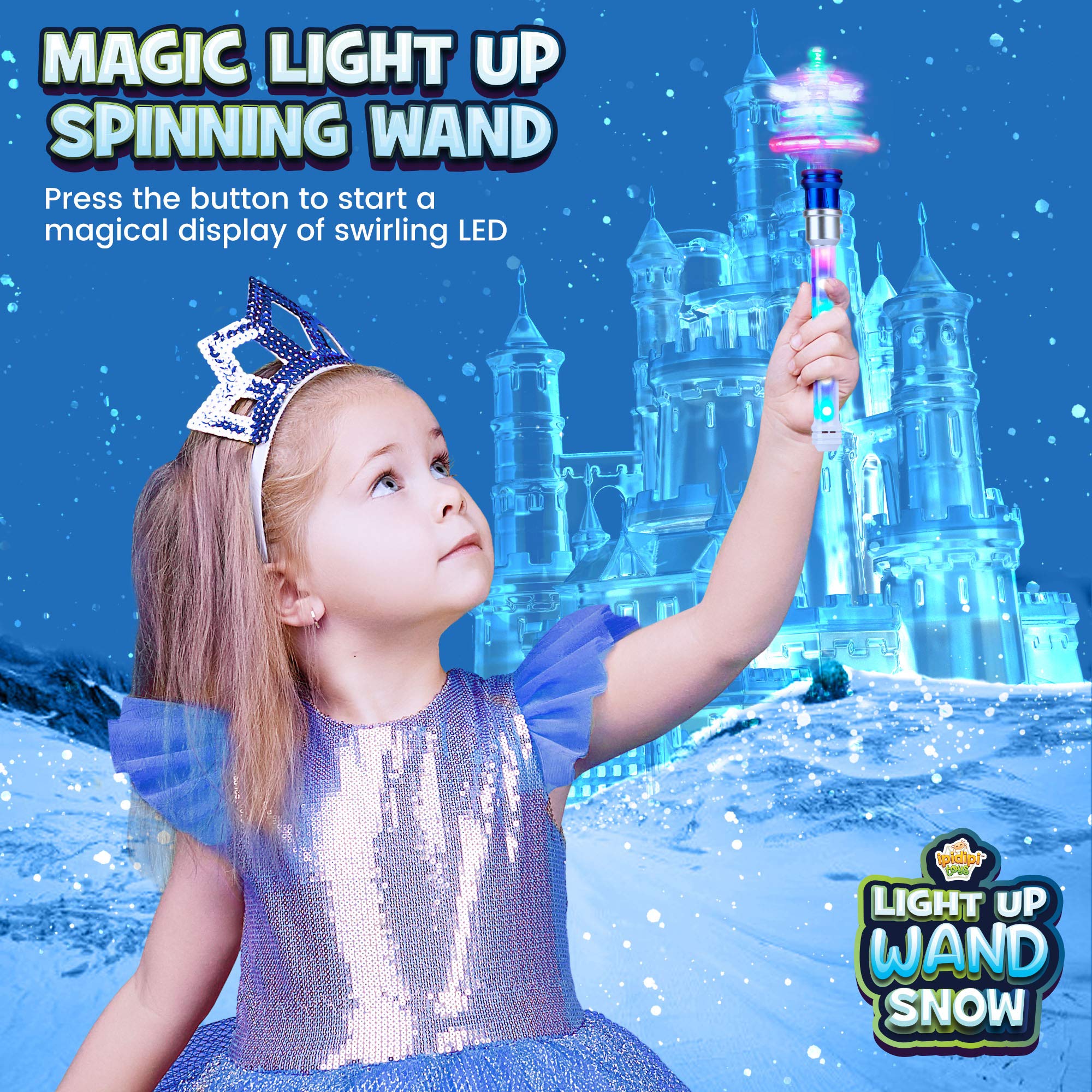 IPIDIPI TOYS Snowflake Wand in vibrant gift-ready packaging for safe gifting.