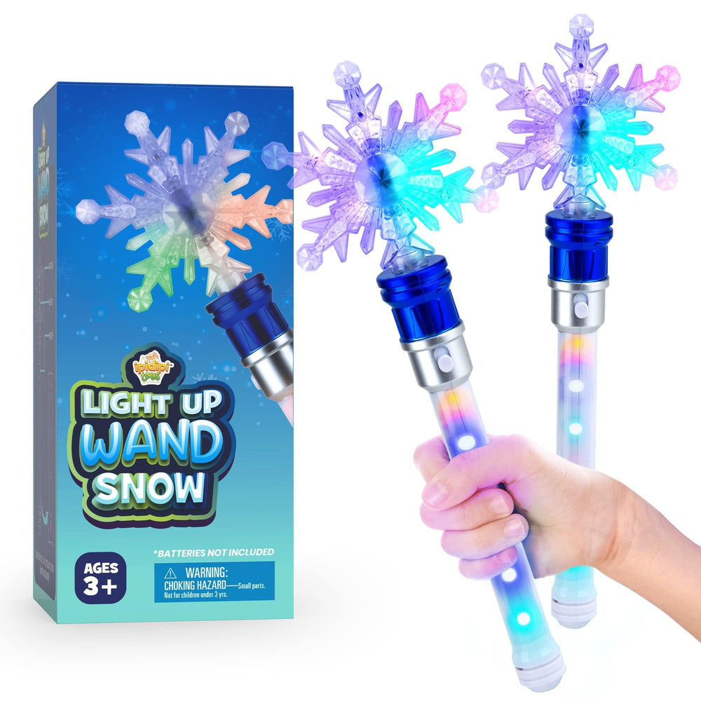 IPIDIPI TOYS Snowflake Wand glow-in-the-dark display inside a colorful gift box.