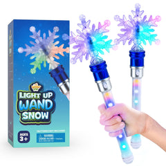 IPIDIPI TOYS Snowflake Wand glow-in-the-dark display inside a colorful gift box.