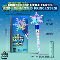 IPIDIPI TOYS Snowflake Wand light-up action creates a glowing winter wonderland for celebrations.