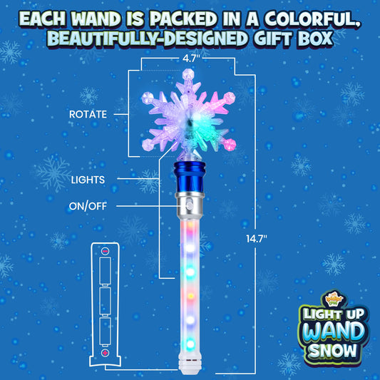 IPIDIPI TOYS Snowflake Wand spinning action lights up imagination.