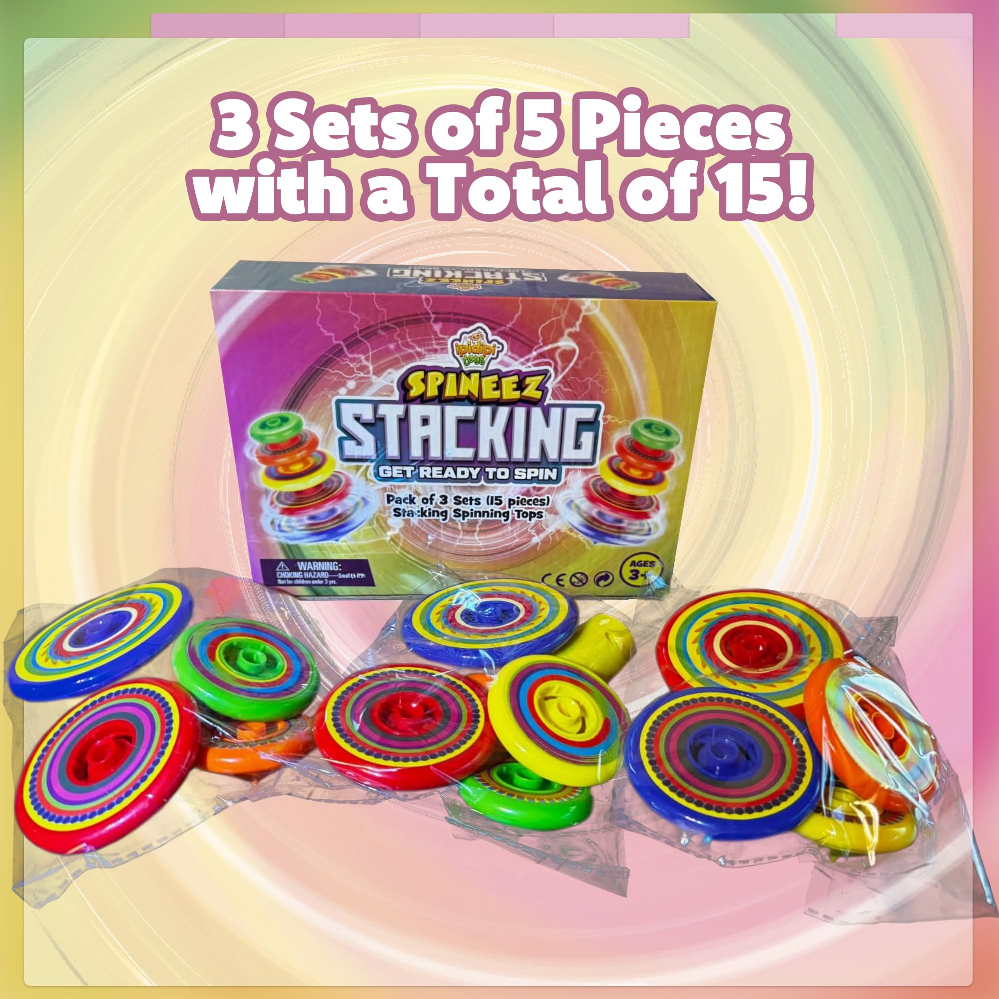 IPIDIPI TOYS Spineez mega tops support creative towers and group play.