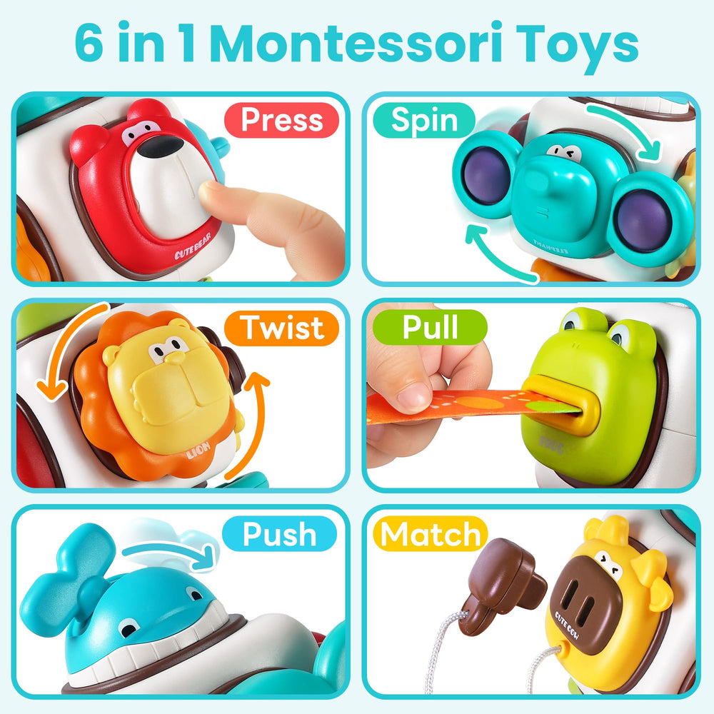 iplay 6in1 busy board cube elephant head rotation with ears press