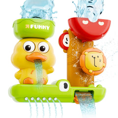 iPlay bath toy duck-spray-beak promotes imaginative water play during bath time