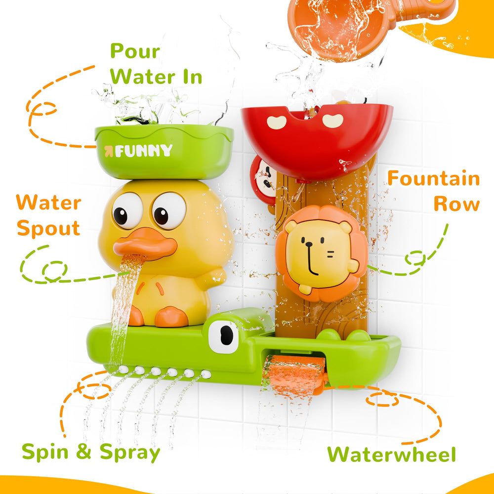 iPlay bath toy suction-cups-secure clings firmly to tub or tile surfaces