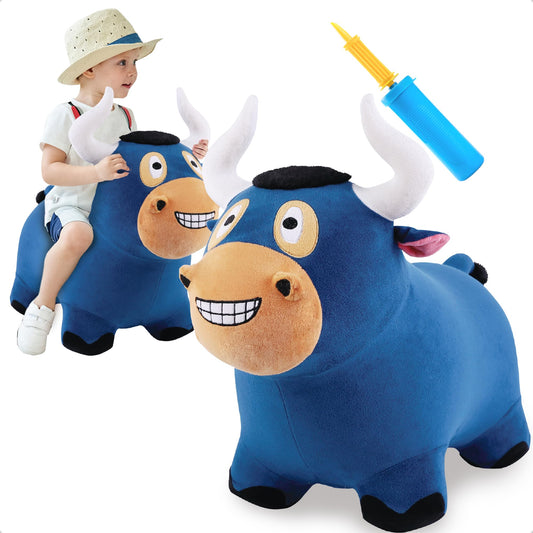 iPlay Bouncy Pals bull front view for safe indoor play