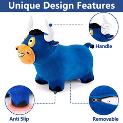 iPlay Bouncy Pals inflation pump enables quick setup
