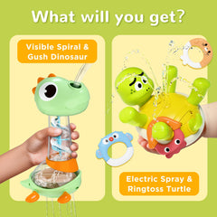iPlay iLearn dinosaur spiral sprinkler sparks bath time imagination
