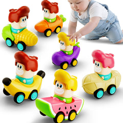 iPlay iLearn six-piece press-to-go cars boost toddler motor skills through active play.