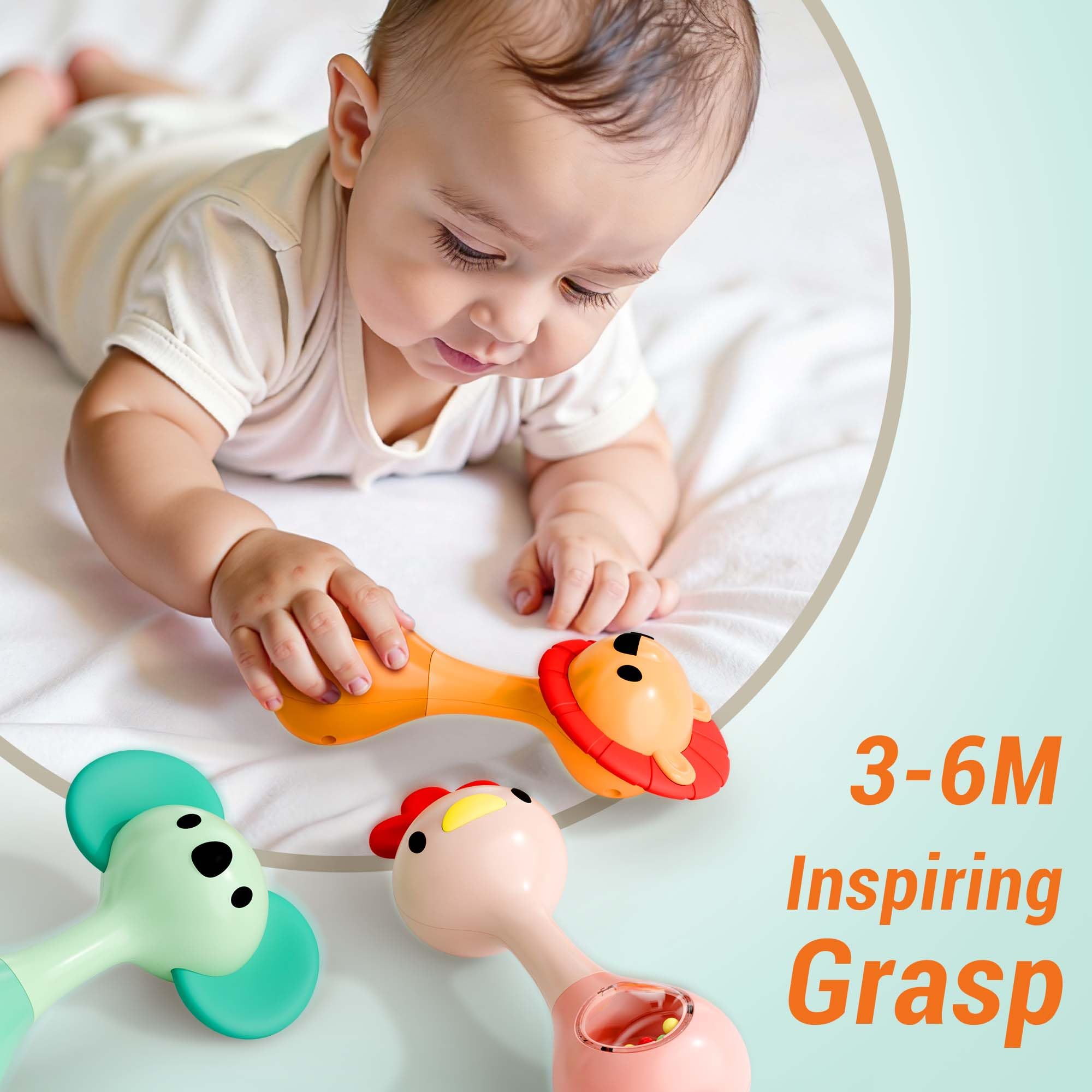 iPlay iLearn colorful maracas set stimulating visuals and sounds