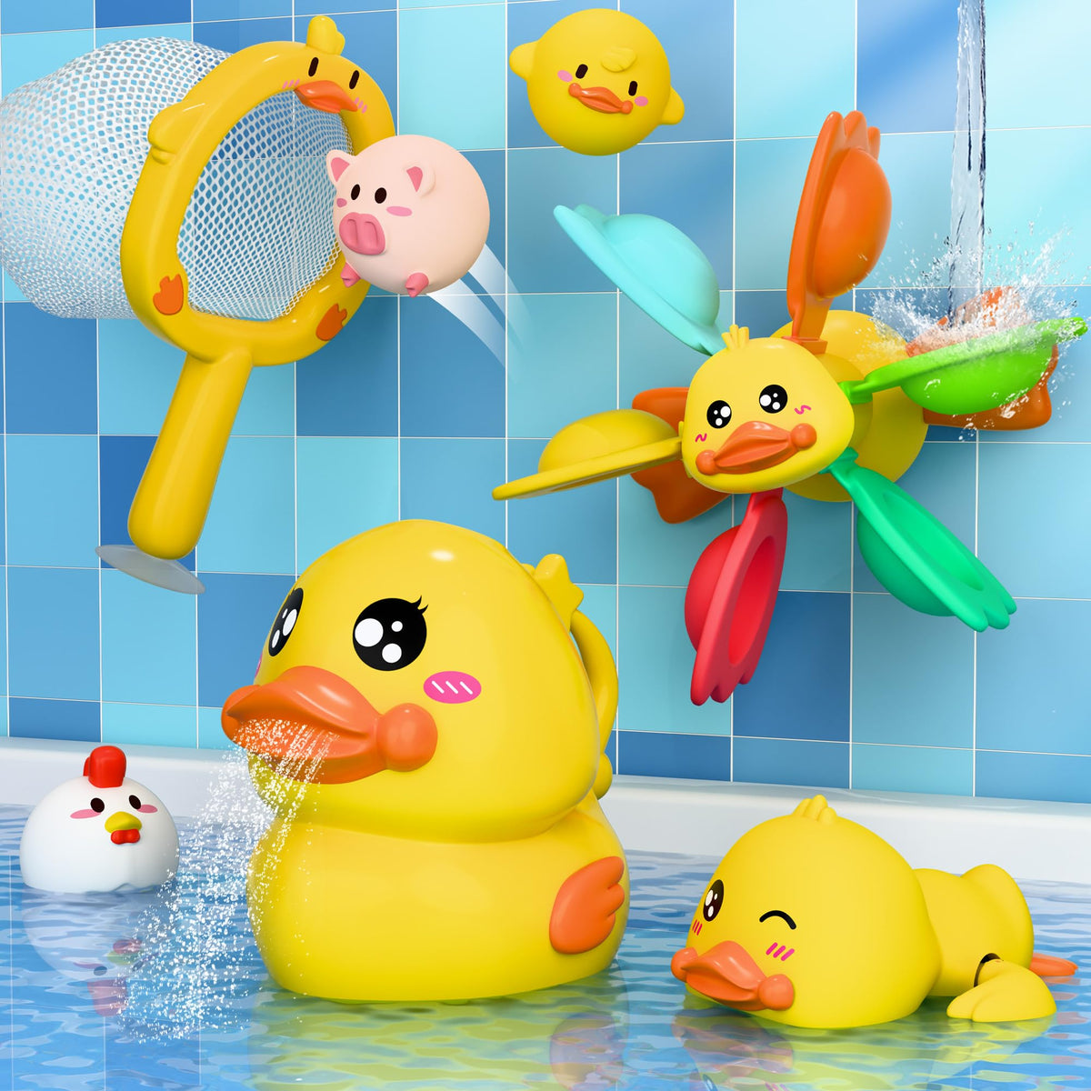 iplay ilearn windmill bath toy with suction cups for secure mounting