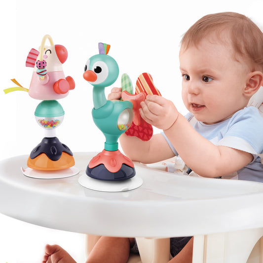 iPlay iLearn baby rattle with suction base for easy attachment and soothing sounds.