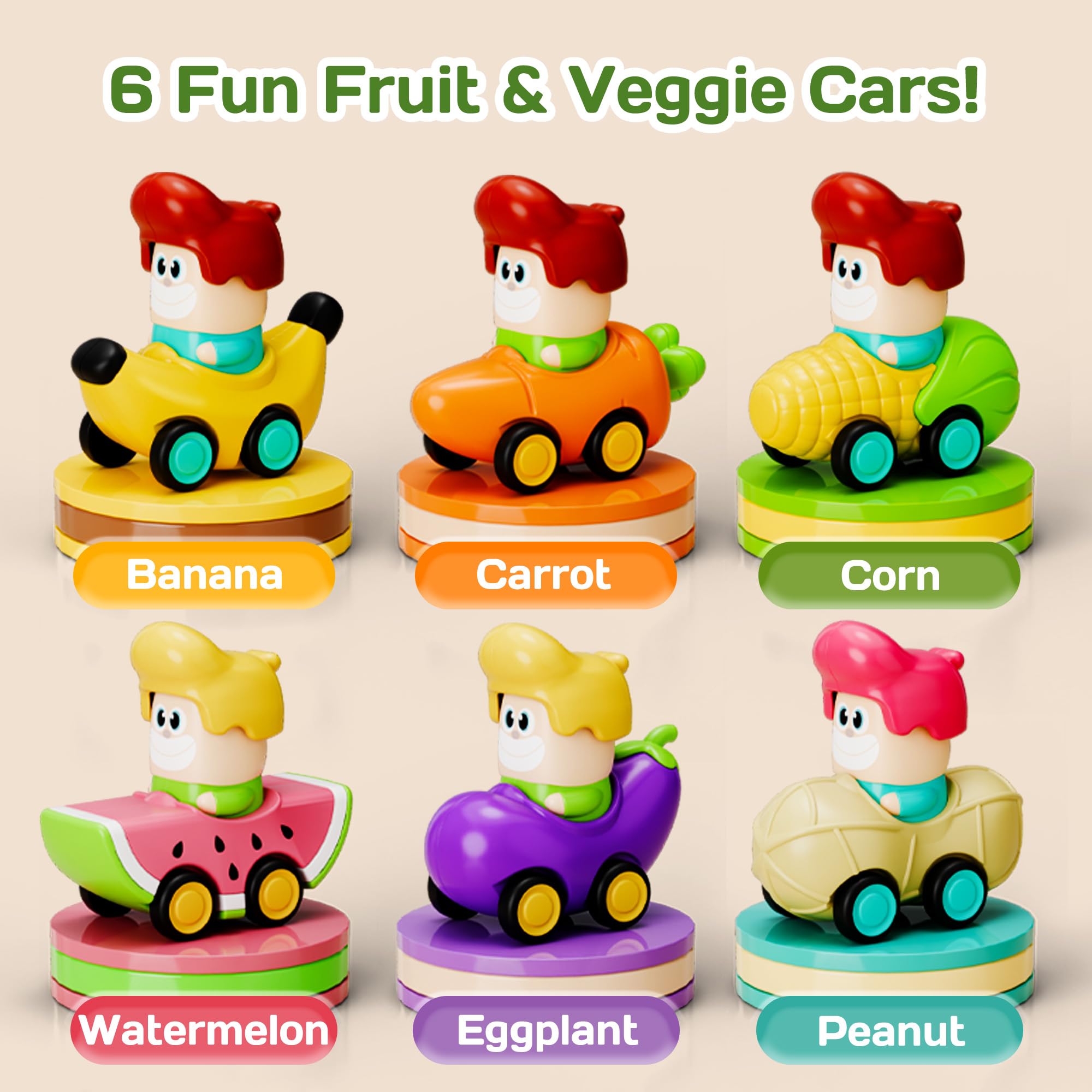 iPlay iLearn banana racer sparks fruity fun during pretend play and color recognition.