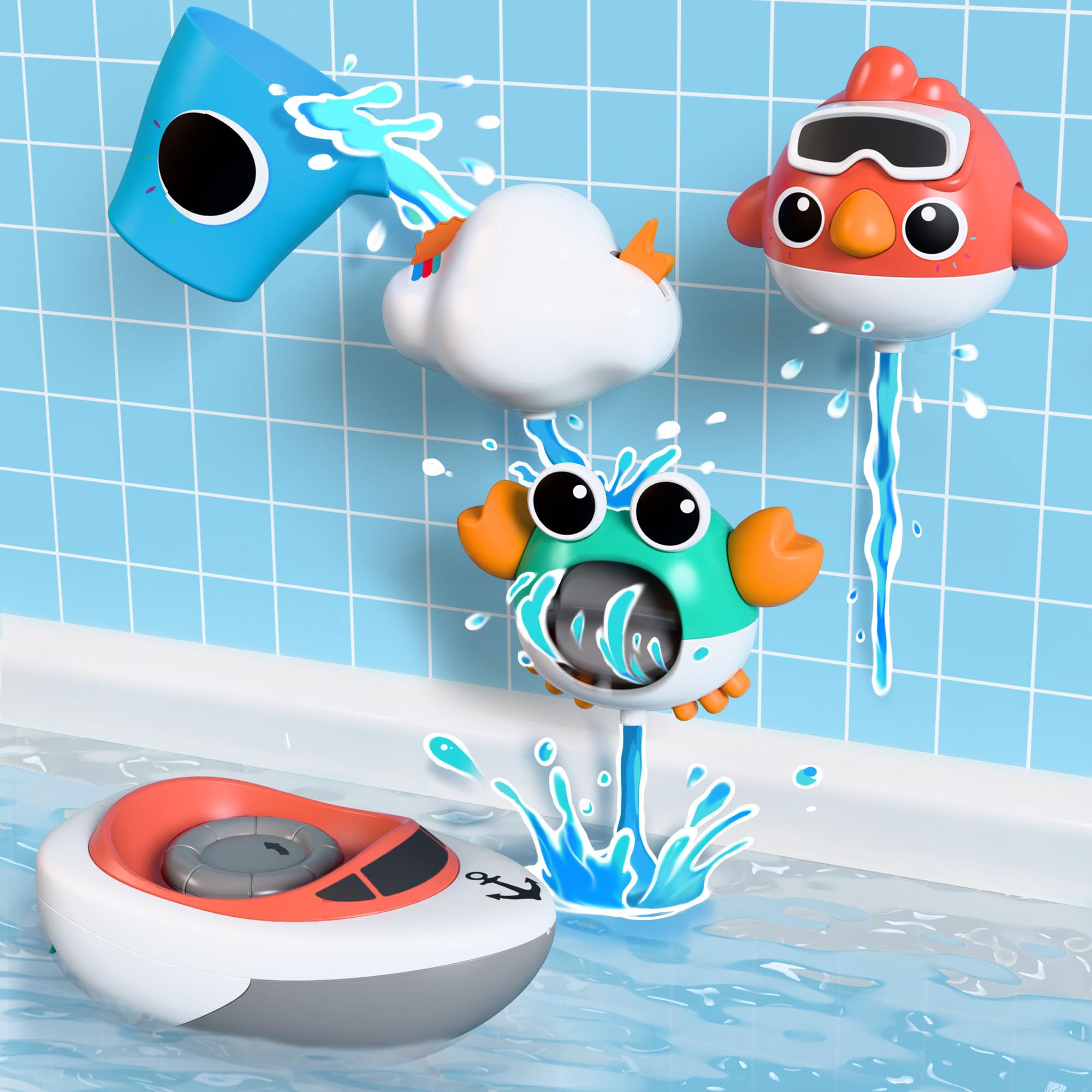 iPlay iLearn bath toy set provides versatile play for toddlers