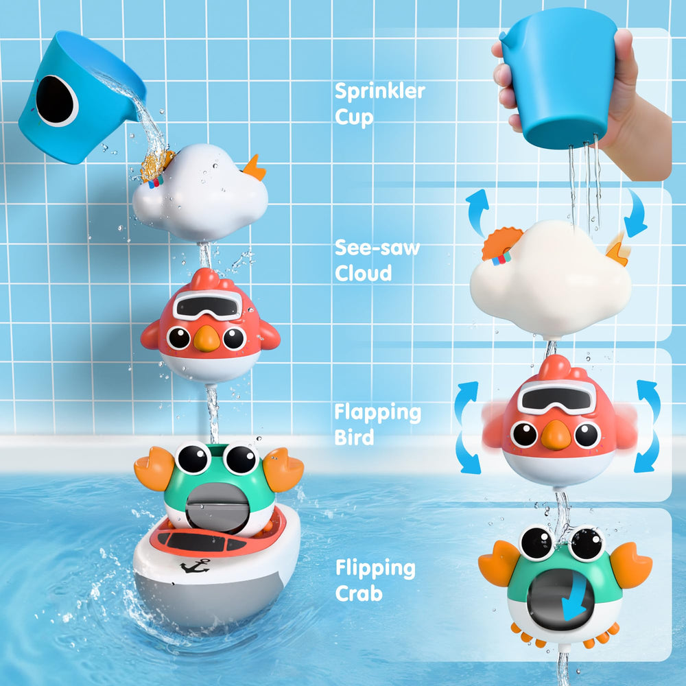 iPlay iLearn bird flapping bath toy sparks imaginative tub time