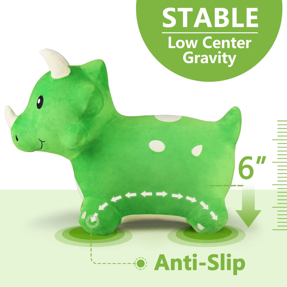iplay ilearn bouncy pals dinosaur hopper indoor outdoor use in action