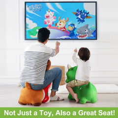 iplay ilearn bouncy pals dinosaur hopper washable plush cover
