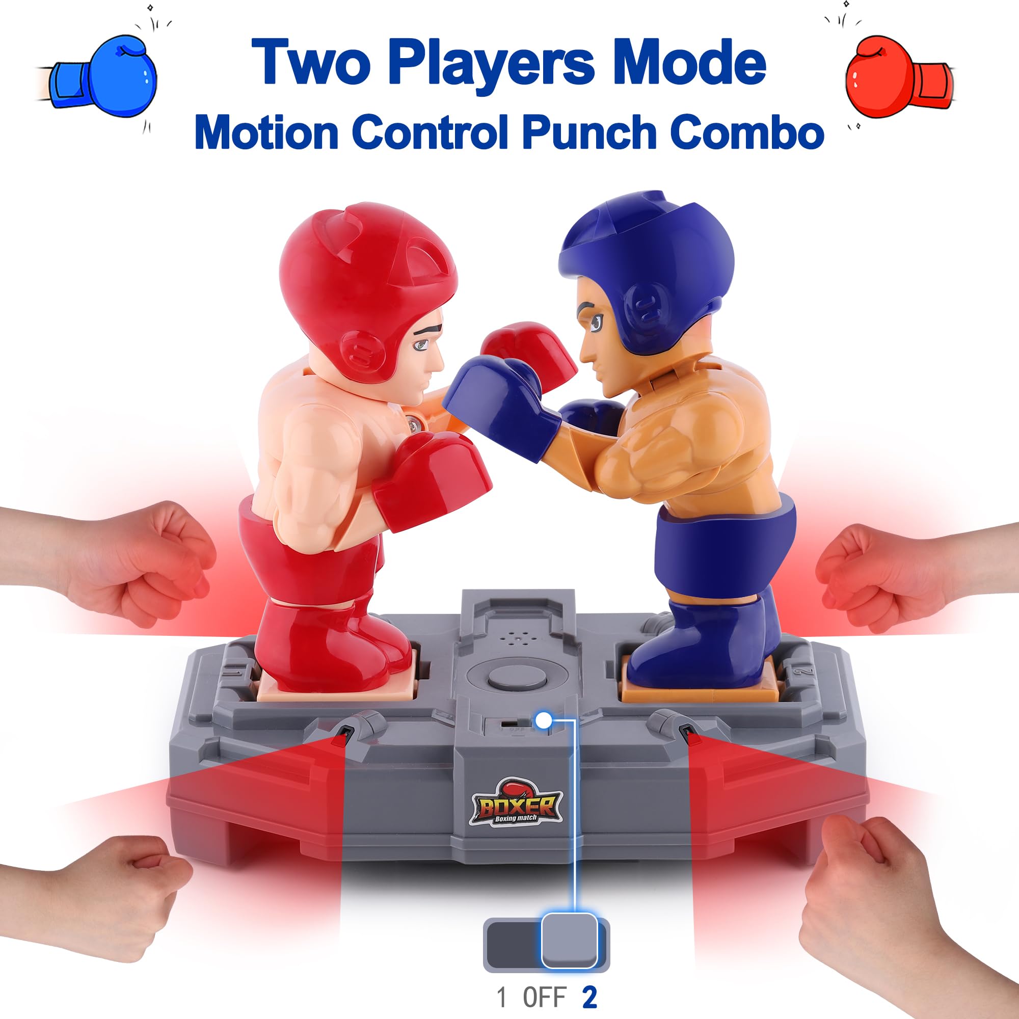 iPlay iLearn boxing toy shown in quick-assembly steps for easy setup.