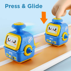 iPlay iLearn robot cars with open trunks spark pretend play and fine motor practice.