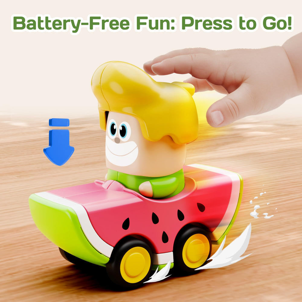 iPlay iLearn carrot racer offers bright colors to entertain while improving hand-eye coordination.