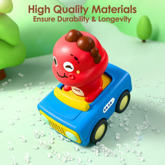 iplay ilearn dinosaur character encourages color and shape exploration during playtime.