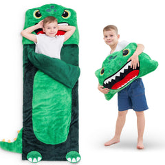 iplay ilearn dinosaur sleeping bag full size ideal for daycare naps and travel sleepovers