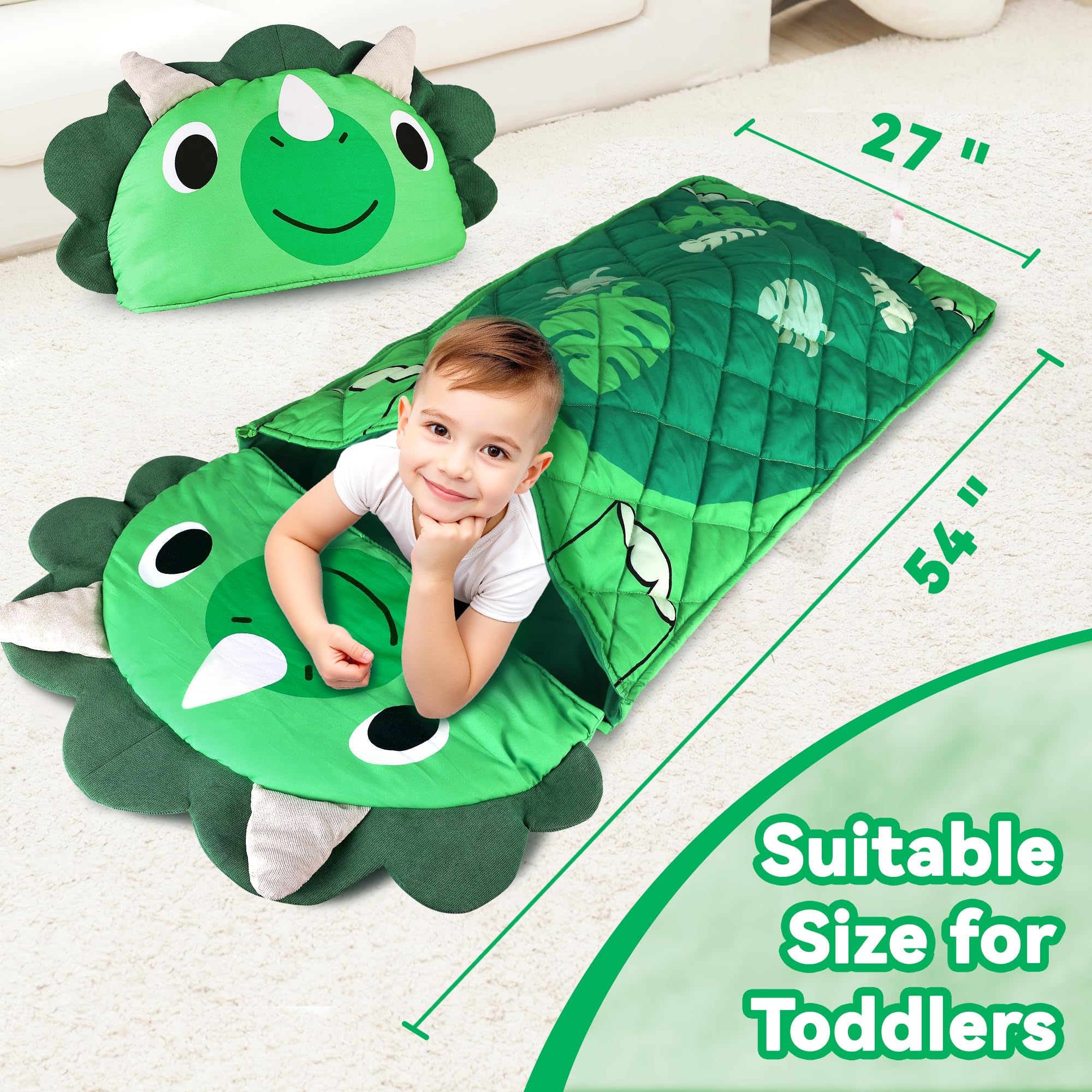 iplay ilearn dinosaur slumber sack ideal for sleepovers and daycare