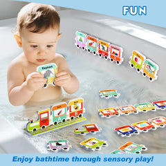iPlay iLearn floating letters cling to tub walls during bath time play