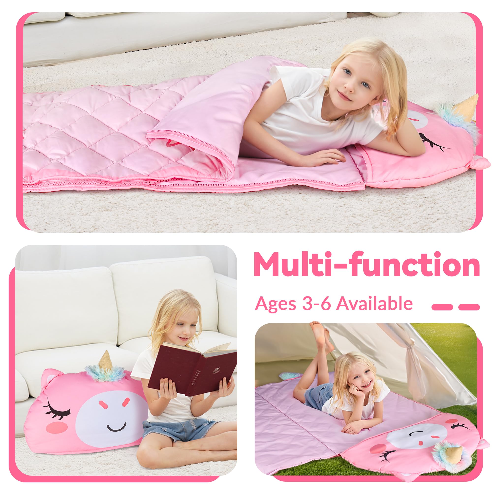 iPlay iLearn gift-ready unicorn slumber sack for birthdays