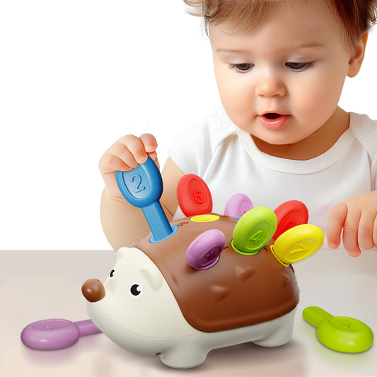 iPlay iLearn hedgehog learning set promotes early color and number recognition.
