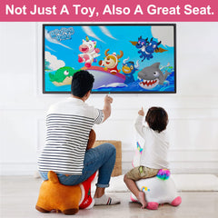 iPlay iLearn hopping unicorn inflation tube, quick setup for busy families