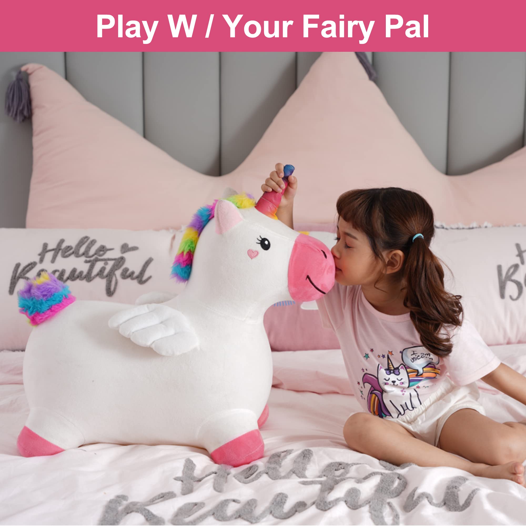 iPlay iLearn hopping unicorn packaging, ready-to-use gift for birthdays