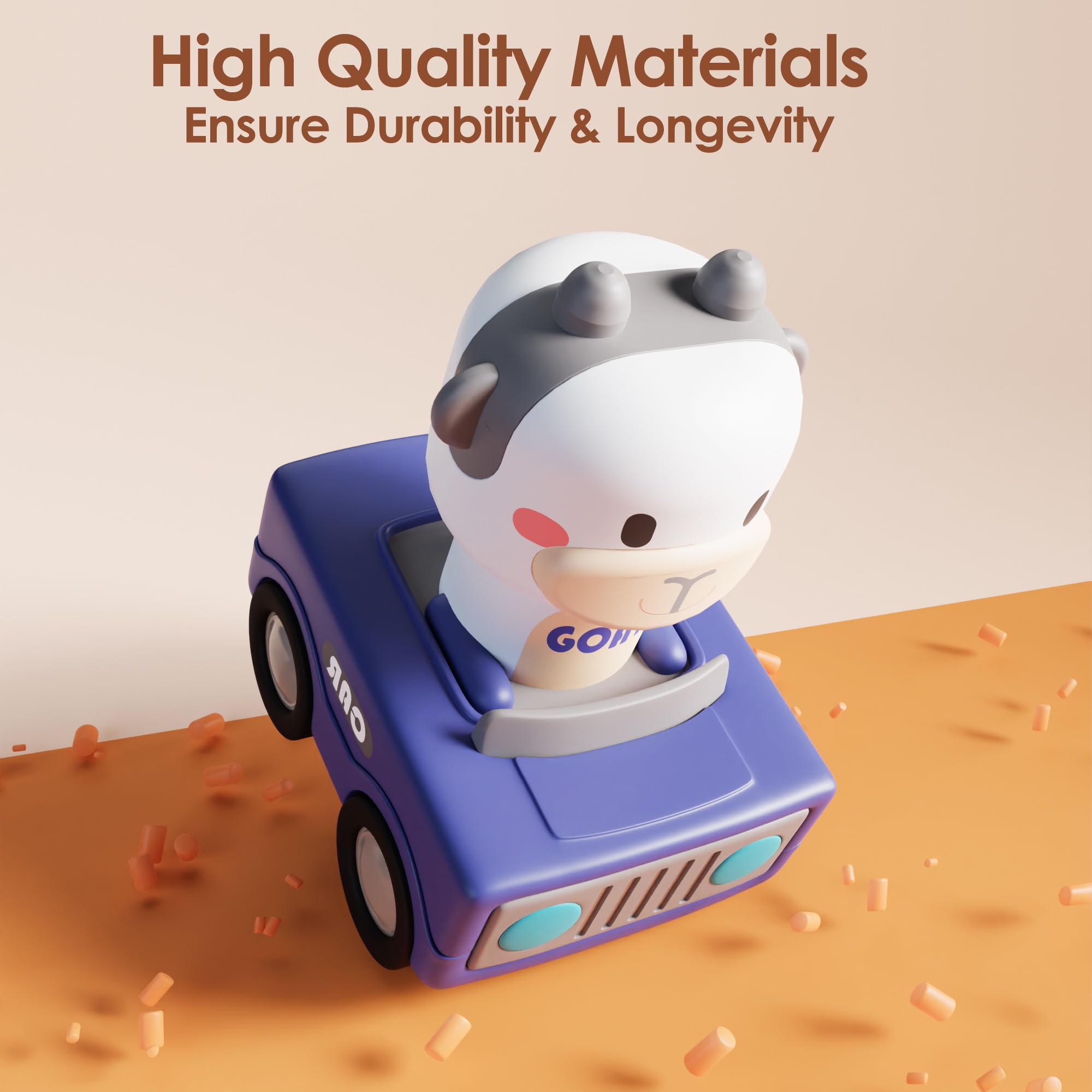 iPlay iLearn infant push friction car; battery-free motion for little hands
