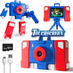 iPlay iLearn kid camera front view highlighting compact travel-friendly design