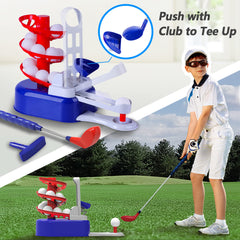 iPlay iLearn Kids Blue Golf Set left driver head aids aiming practice