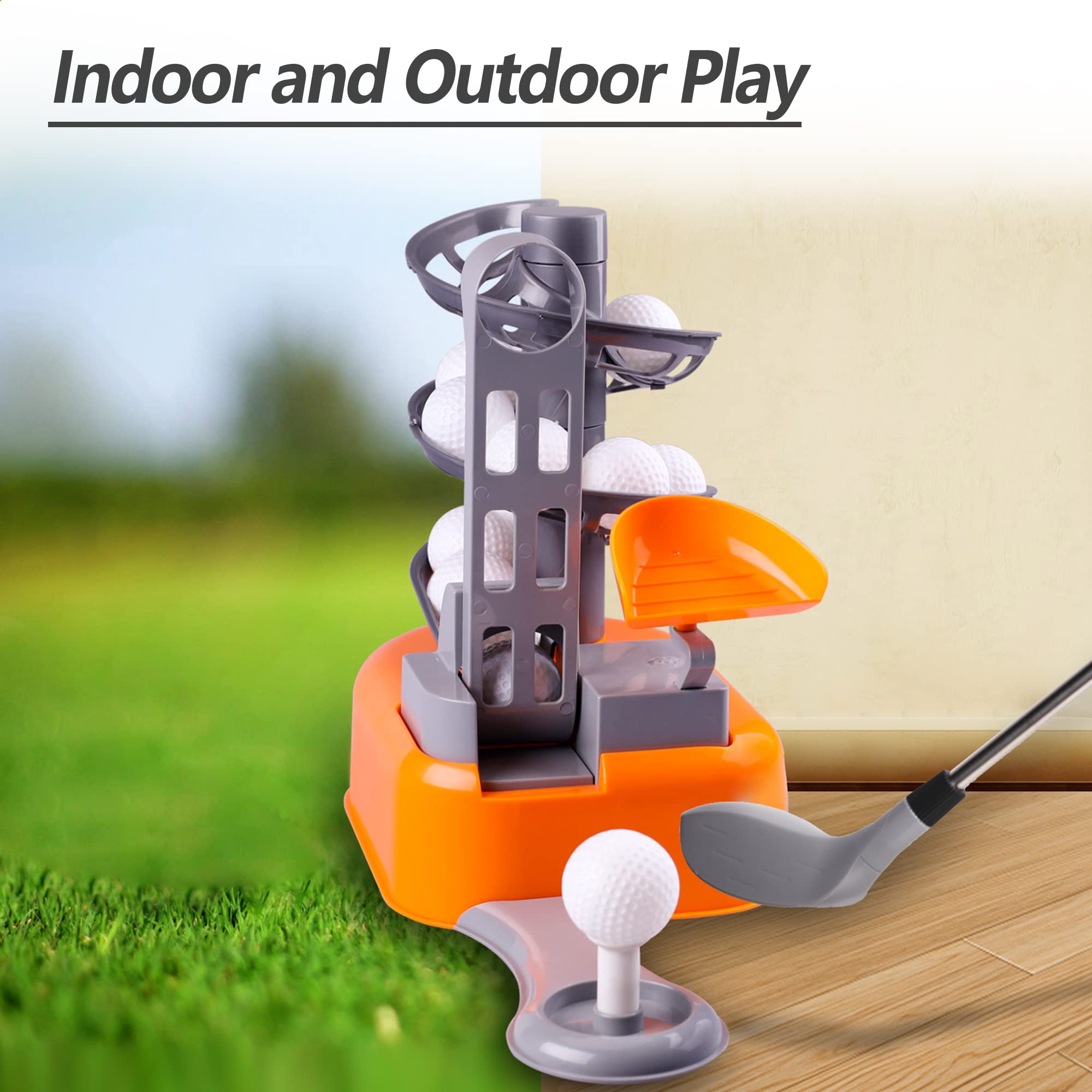 iPlay iLearn kids playing outdoors with the set encourages active yard play.