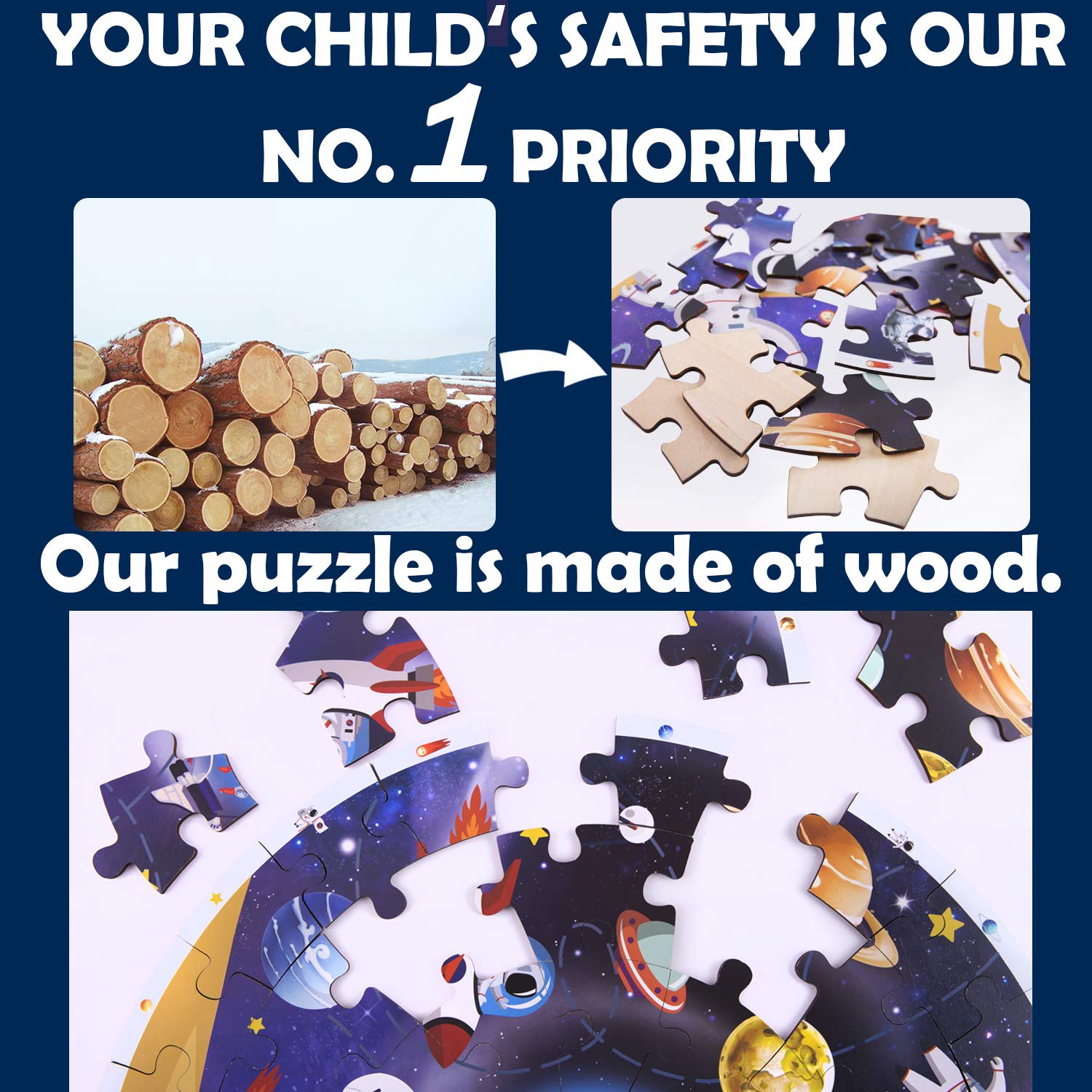 iPlay iLearn large pieces puzzle ready for quick setup and play.