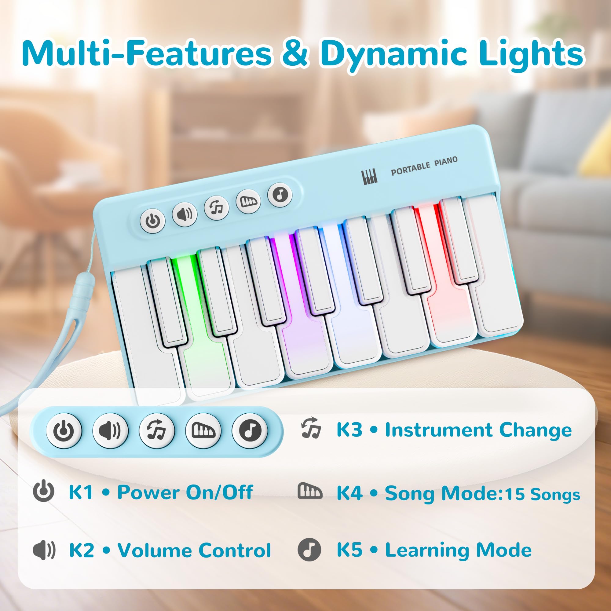 iPlay iLearn portable pocket piano ideal for small hands on the go